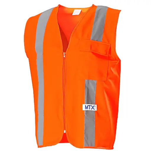 [MTX] Chaleco Reflectante Básico Cierre (1 Bolsillo)
