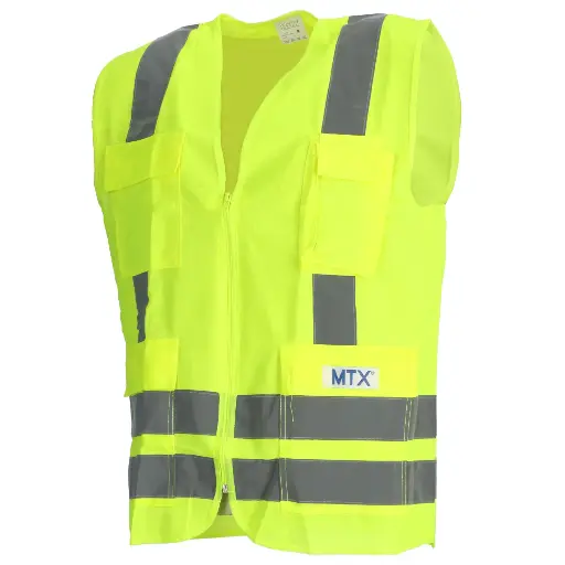 [MTX] Chaleco Reflectante Supervisor (4 Bolsillos)